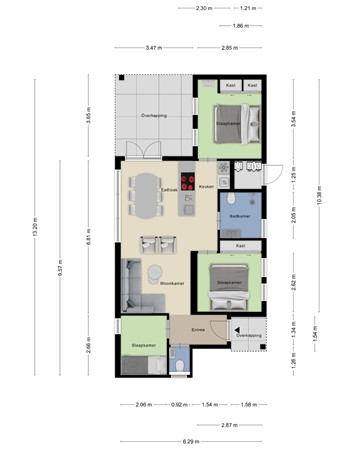 Floorplan - Oude Veensegrindweg 76-11, 3911 TA Rhenen